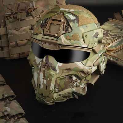 ABS Nylon Full Face Tactical Helmet For 52-62CM Head Circumference