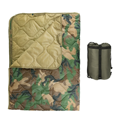 Outdoor Camping Emergency Cotton Camouflage Quilt Nap Blanket Button Multifunctional Quilt