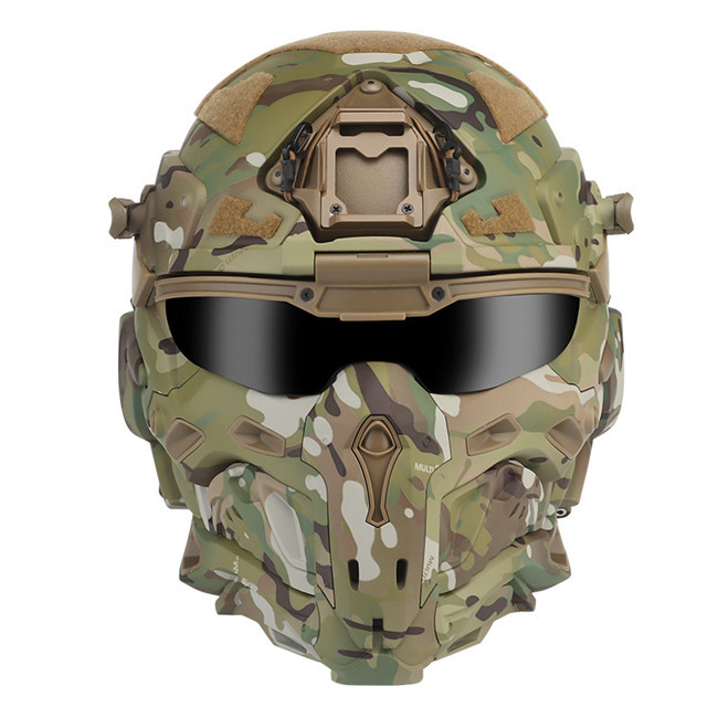 ABS Nylon Full Face Tactical Helmet For 52-62CM Head Circumference
