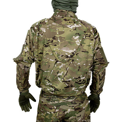 Terno uniforme da rã de Wicking Multicam da umidade da camuflagem militar feita sob encomenda tática